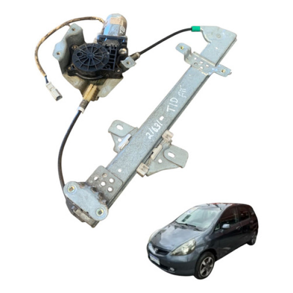 Maquina Vidro Traseira Direita Honda Fit 2004 A 2009