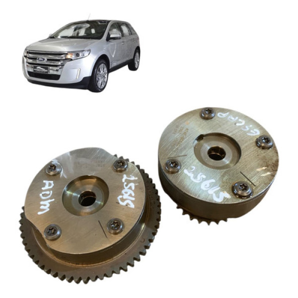 Par Polia Admissão Escape Motor Ford Edge 3.5 V6 2011 A 2014