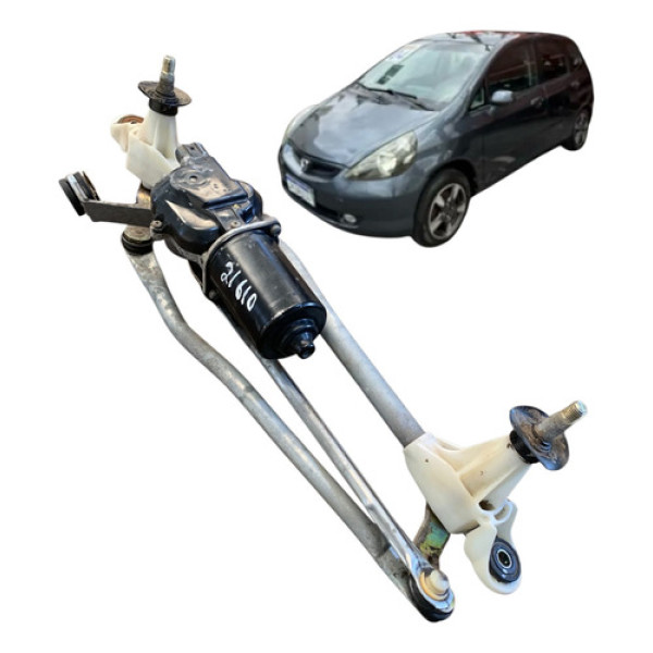 Motor Limpador Parabrisa Com Galhada Honda Fit 2004 A 2009 