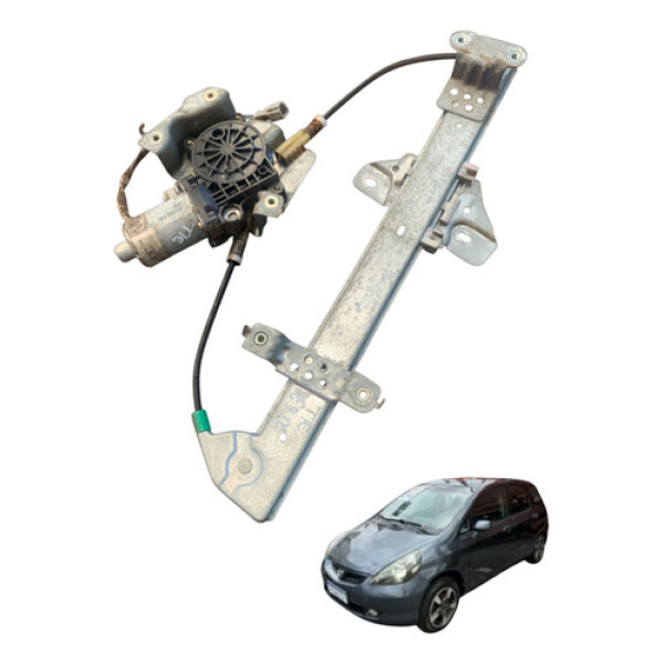 Maquina Vidro Traseira Esquerda Honda Fit 2004 A 2009