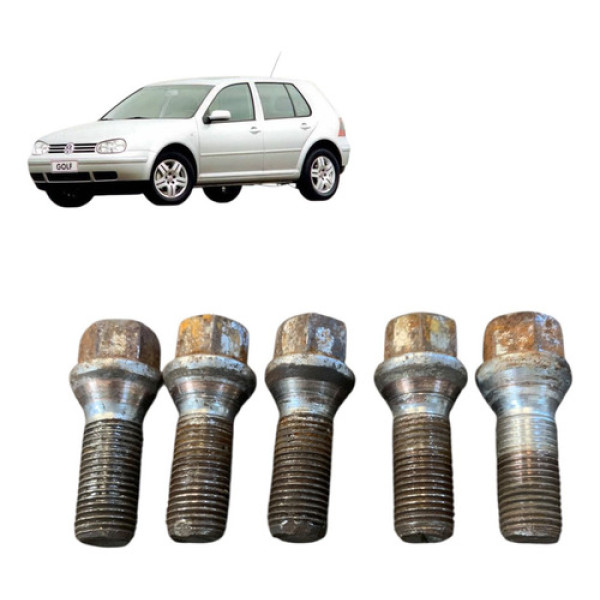 Jogo Parafuso Roda Volkswagen Golf 2001 A 2006