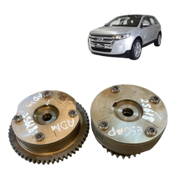 Par Polia Admissão Escape Motor Ford Edge 3.5 V6 2011 A 2014