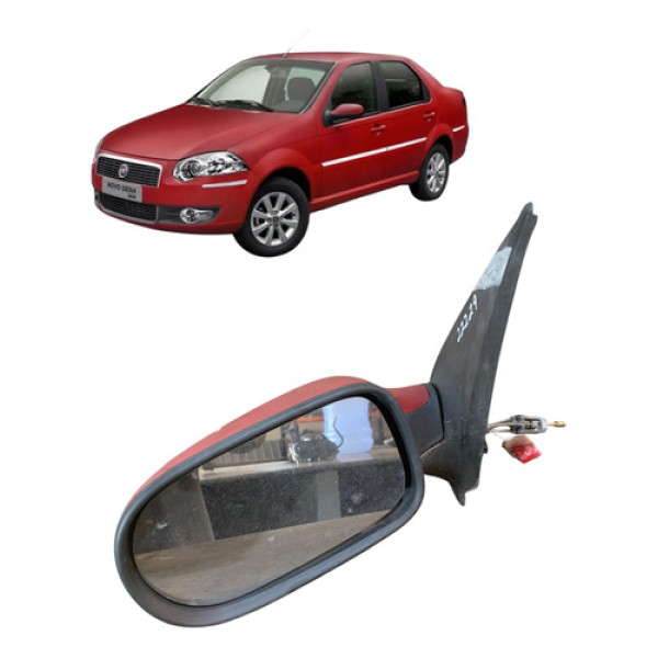 Retrovisor Lado Esquerdo Fiat Siena 2005 A 2012