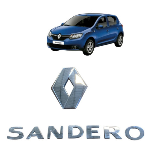 Jogo Emblema Renault Sandero 2016 A 2021 Original